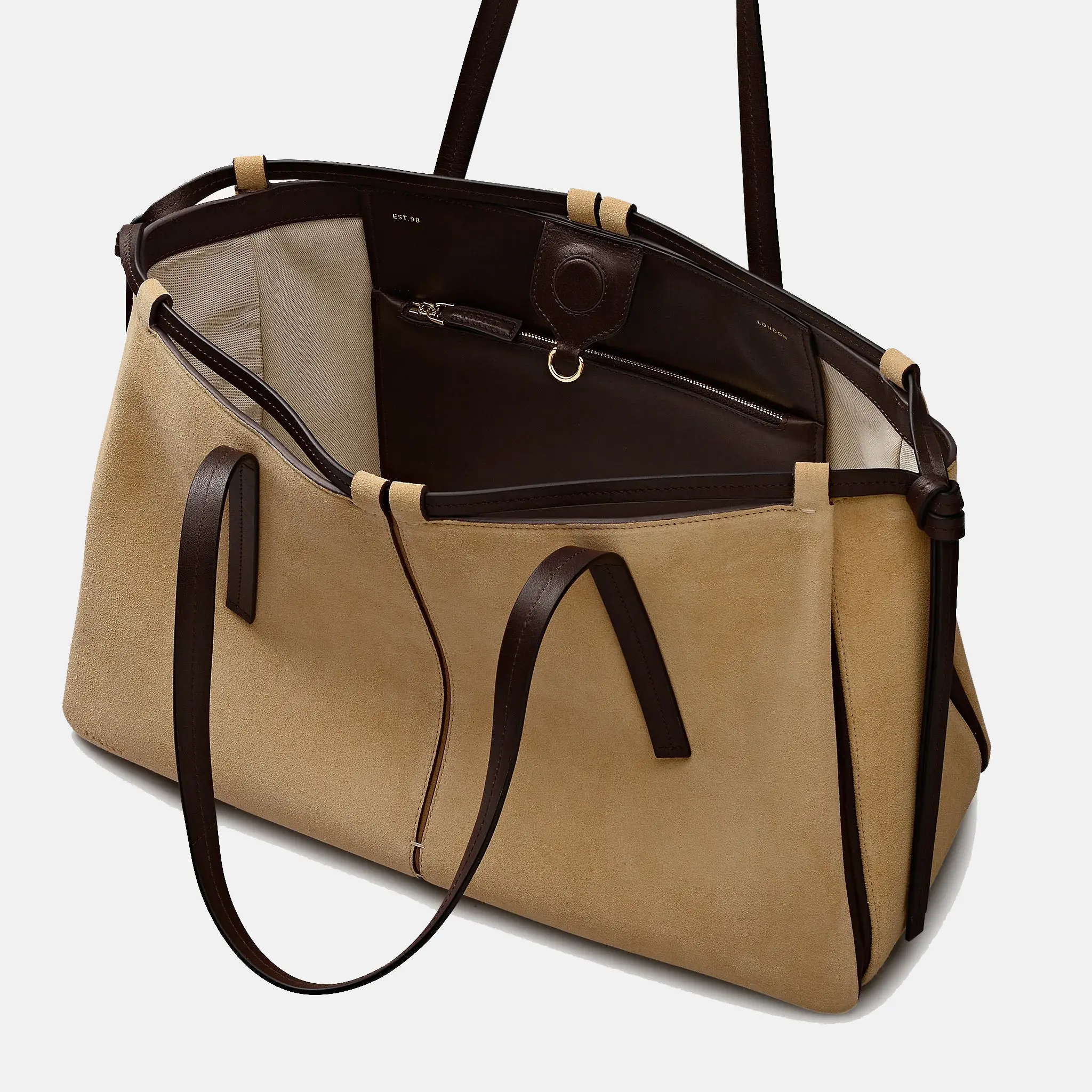 Large Open Top Shoulder Sahara Bag Inside