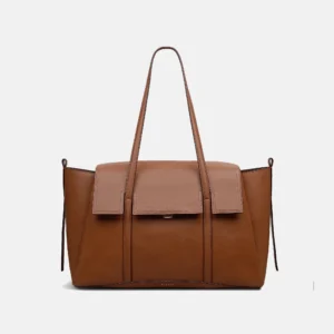 The Chancery Large Flapover Brown Shoulder Bag