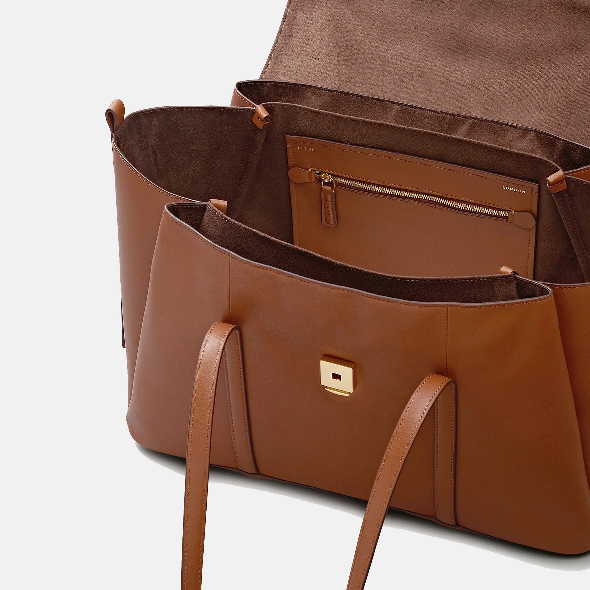 The Chancery Large Flapover Brown Shoulder